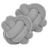 DEKOKISSEN 2er-Set Grau 19/19 cm Malni - Grau, Textil (19/19cm) - Beliani