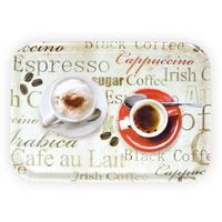 TABLETT Espresso, rechteckige Melamin Serviertablett 38x26 cm - Braun, Kunststoff (26/2/38cm) - Lashuma