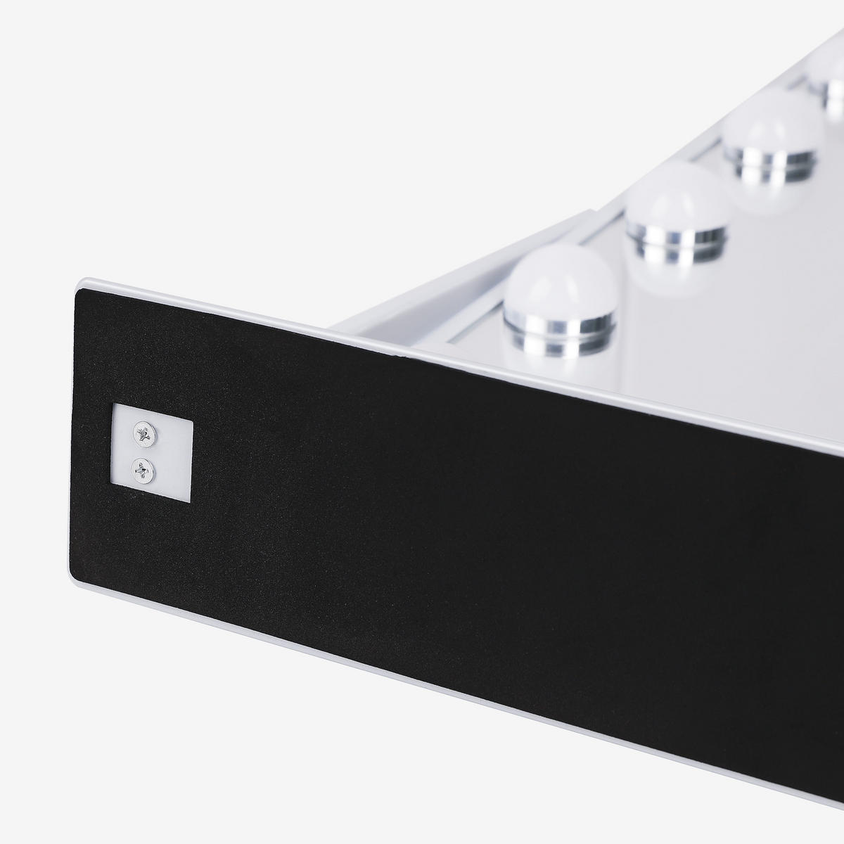 SCHMINKSPIEGEL mit LED-Beleuchtung weiß 30/41cm - Weiß, Metall (30/41/3cm) - VANITII