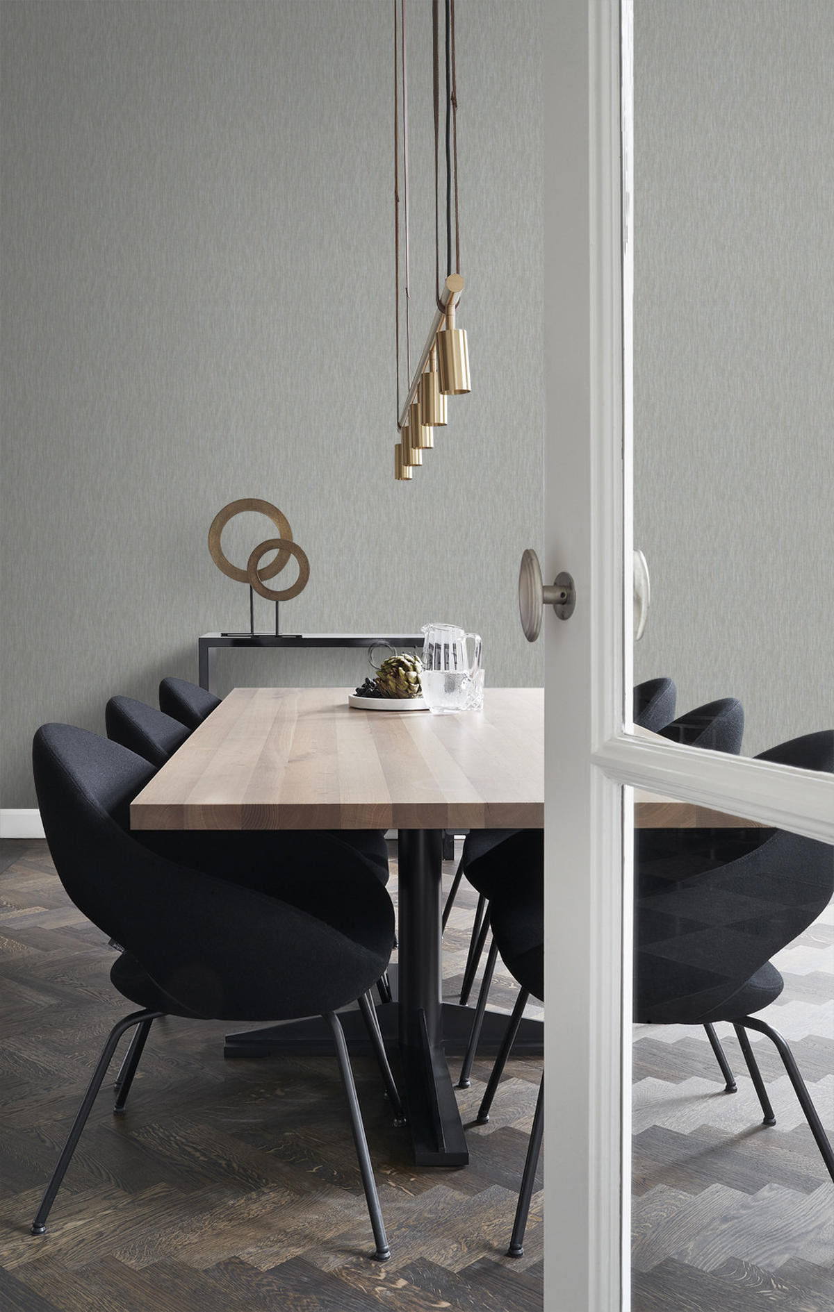 TAPETE 3D Grasmuster Leinen-Optik 53 cm x 10.05 m - Braun, Papier (53/1000cm) - Origin Wallcoverings