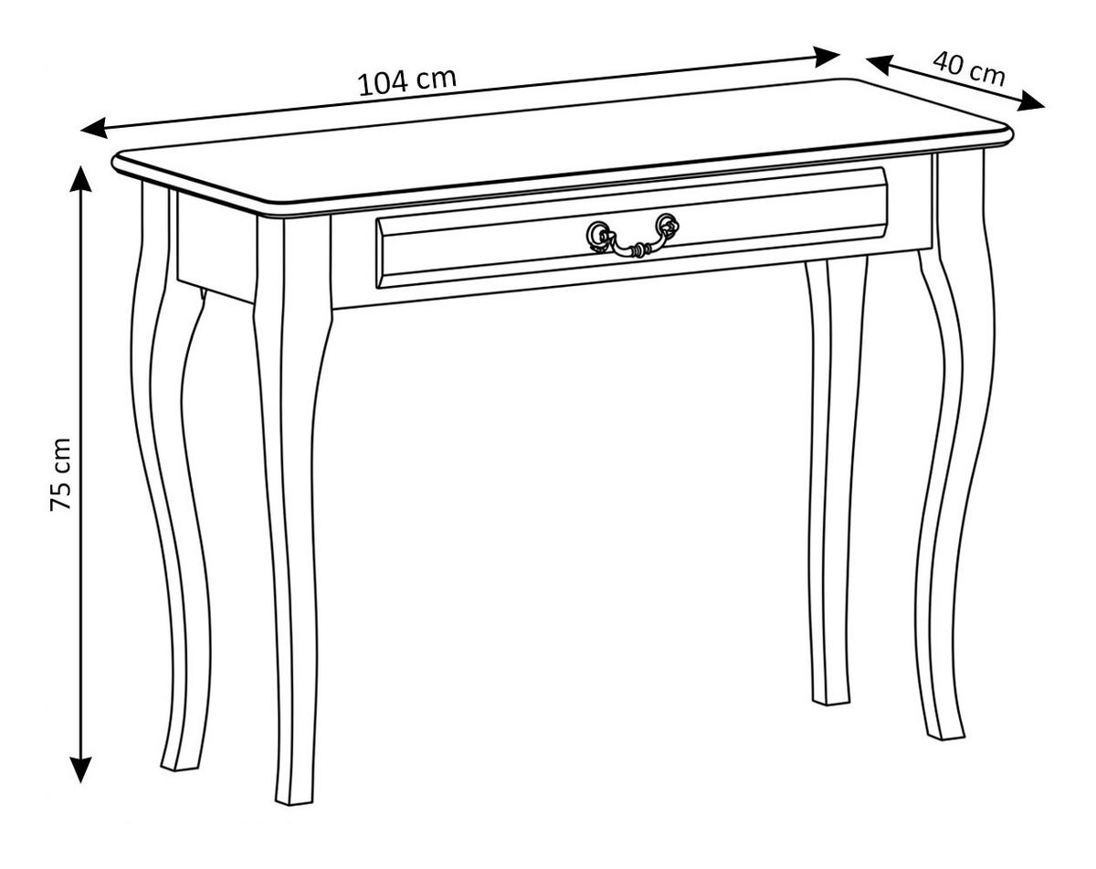KONSOLENTISCH Padova Nussbaum dunkel 104 / 40 / 75cm - Nussbaumfarben, Holz (40/104/75cm) - Feldmann-Wohnen