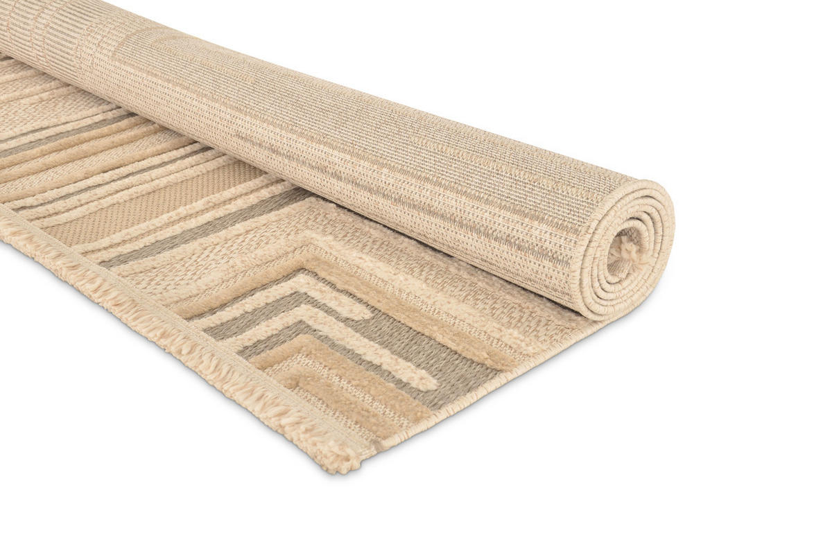 STRUKTURTEPPICH Indigo Creme/Beige 160x230 cm - Multicolor, Textil (160/230cm) - Vercai Rugs