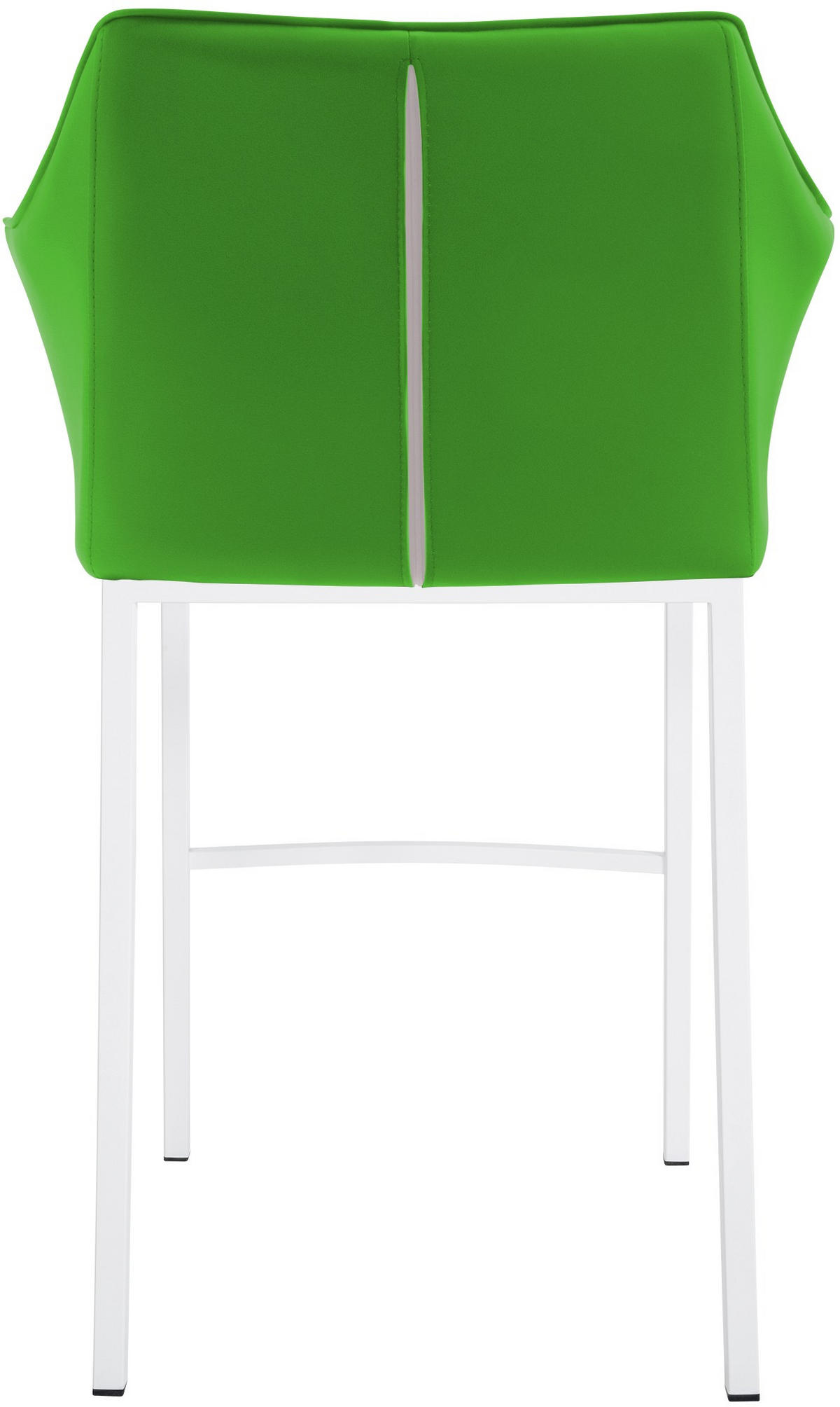 BARHOCKER Lederlook grün - Weiß/Grün, Textil/Metall (64/110/48cm) - CLP