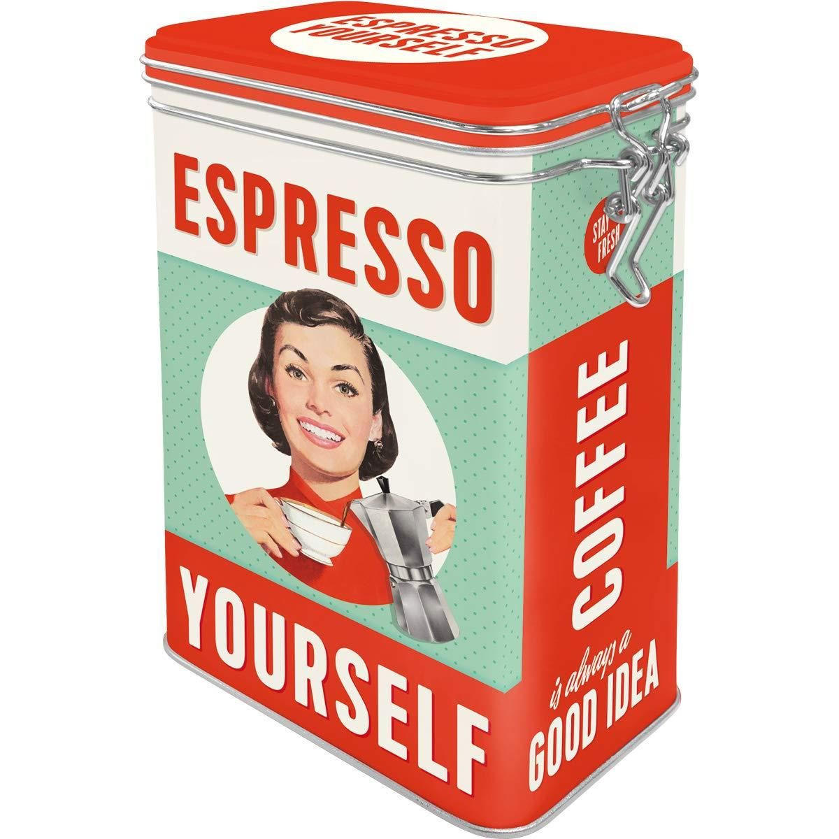 AROMADOSE Say it 50's Espresso Yourself - Multicolor, Metall (11/17.5/7.5cm) - Nostalgic-Art