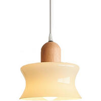 PENDELLEUCHTE Glas & Gummiholz, E27 21CM - Gelb, Glas (20/21/20cm) - Weltevree
