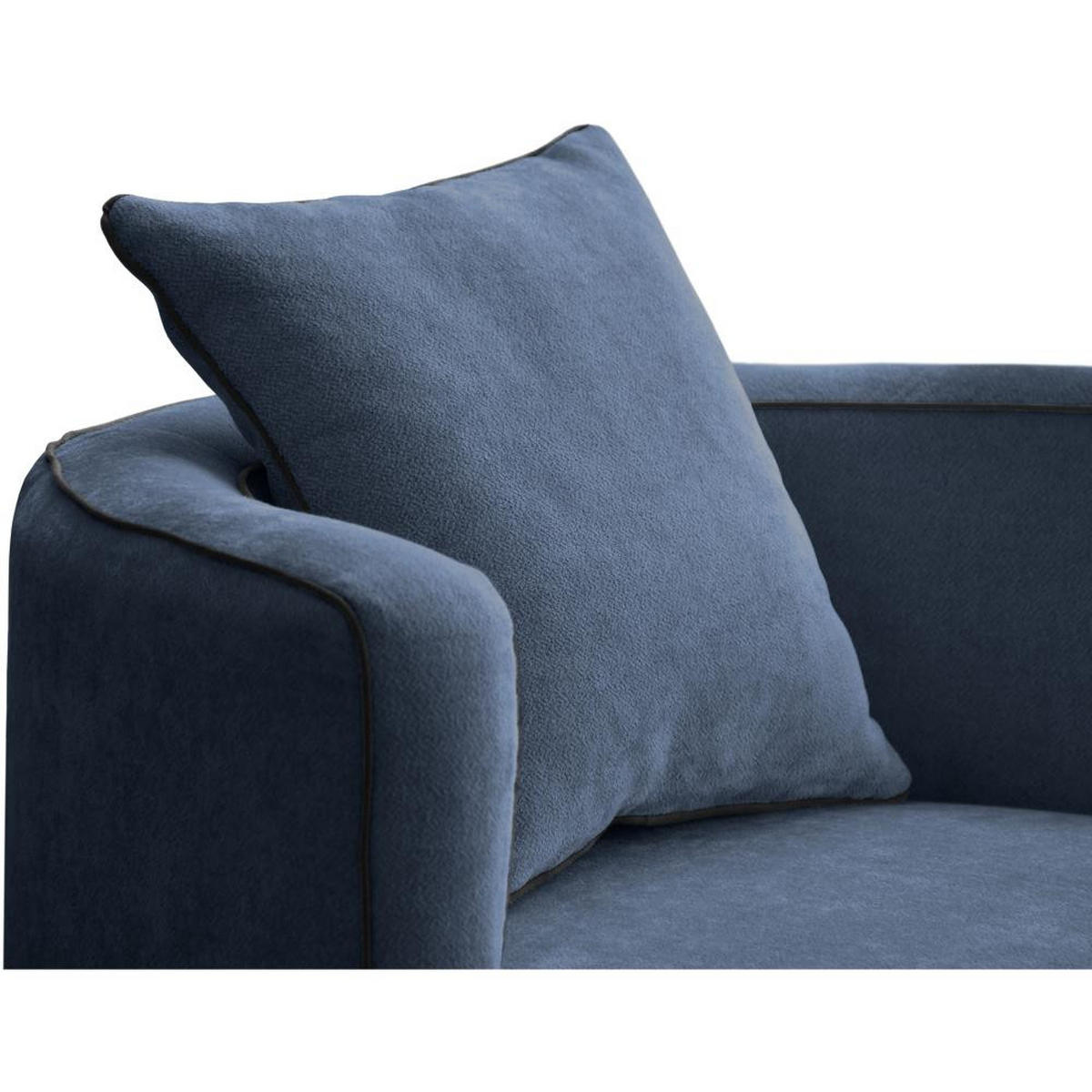 DREHSESSEL Dolce dunkelblau velour - Schwarz/Dunkelblau, Textil (90/83/90cm) - Beautysofa