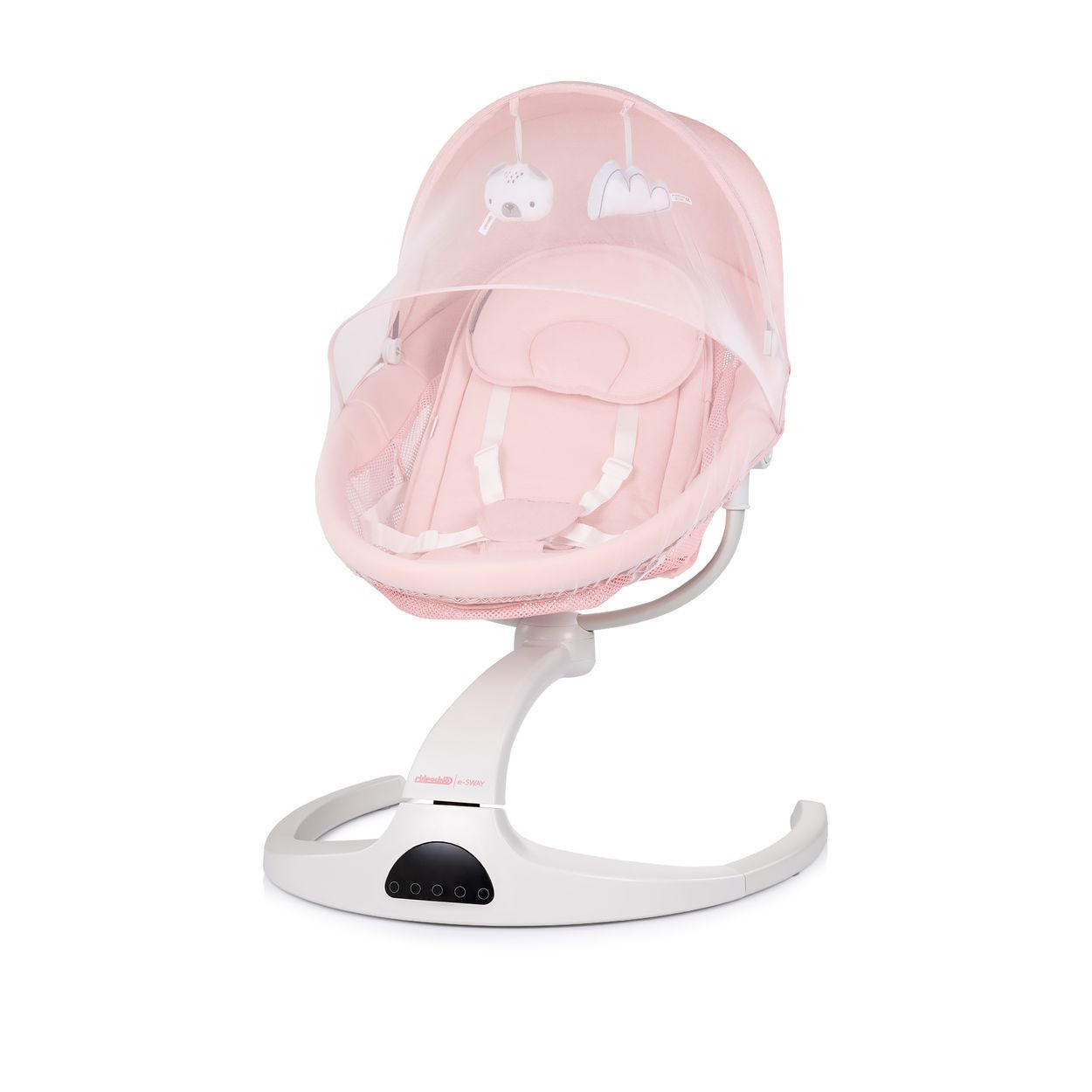 BABYWIPPE E-Sway rosa Bluetooth, Bewegungssensor, 5 Schwunggeschwindigkeiten, Fernbedienung - Rosa, Metall - Chipolino