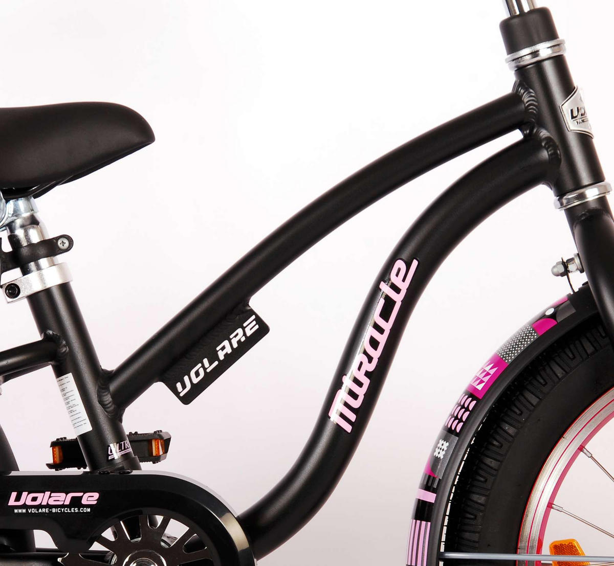 KINDERFAHRRAD Miracle Cruiser - 16 Zoll - Rücktritt + Handbremse - Mattschwarz - Schwarz, Metall (46cm) - TPFSports