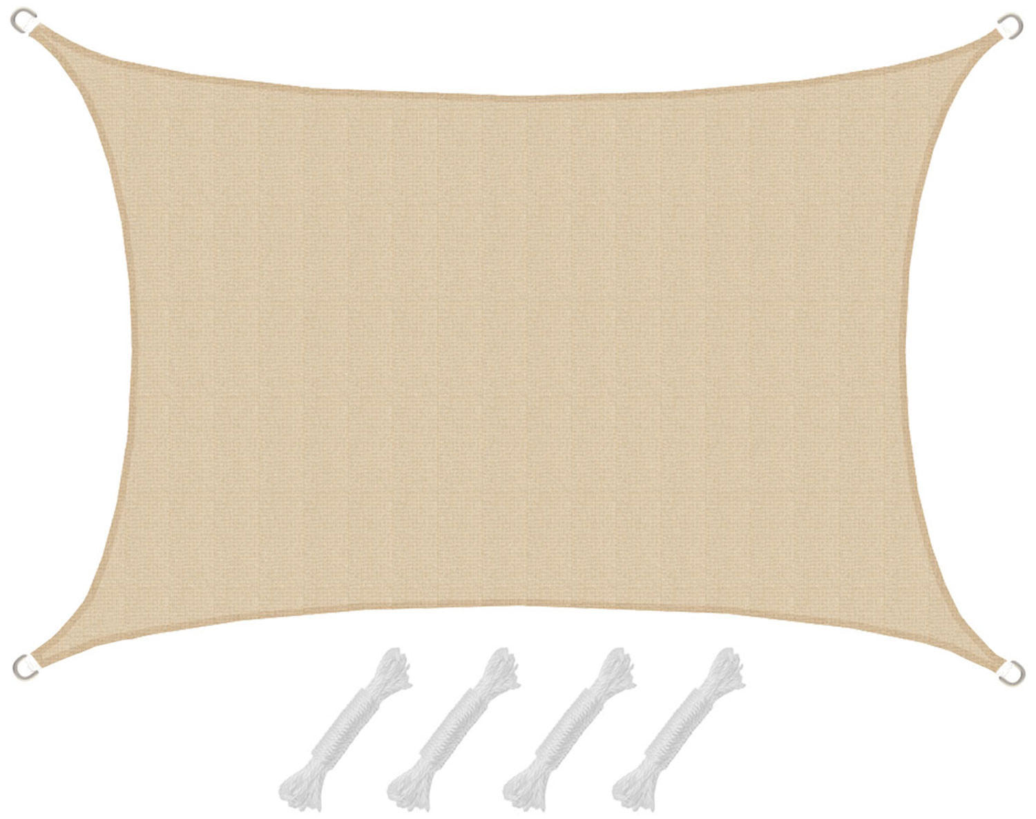 SONNENSEGEL Luftdurchlässig 500/300 cm Beige - Beige, Kunststoff (300/500cm) - Amanka