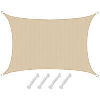 SONNENSEGEL Luftdurchlässig 500/300 cm Beige - Beige, Kunststoff (300/500cm) - Amanka