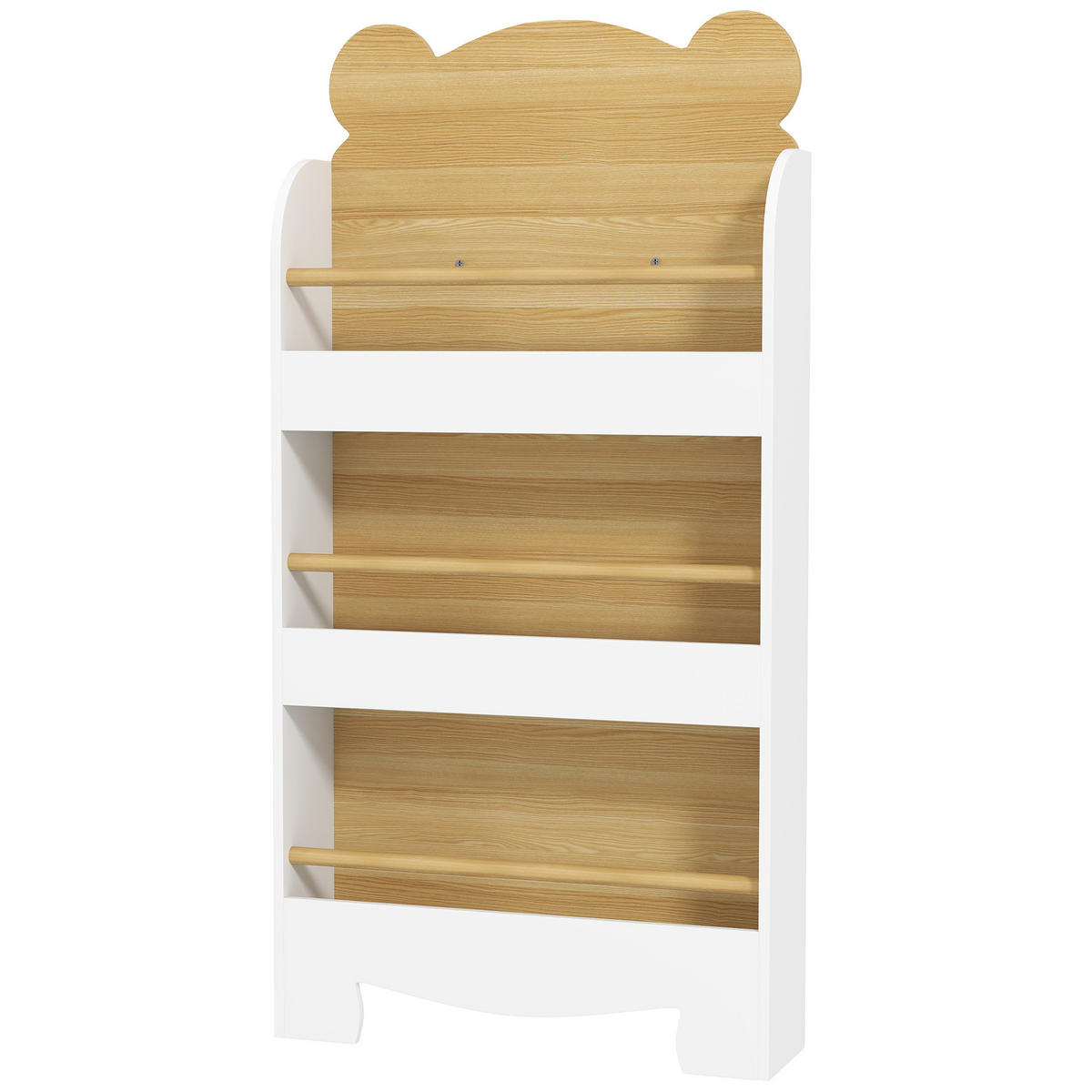 KINDERREGAL DE-17254 3 Ebenen, schmales Design Naturholz - Naturfarben, Holzwerkstoff (55/110/15cm) - ComfortXL