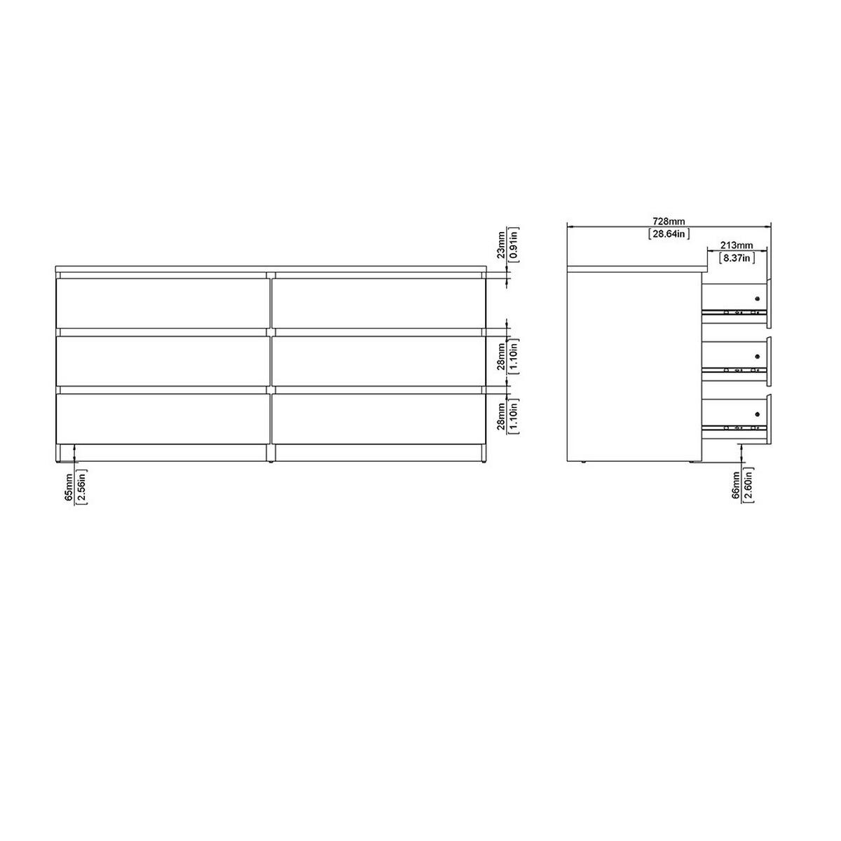 KOMMODE Noulan Weiß 154/50/70 cm - Weiß, Holzwerkstoff (154/70/50cm) - ebuy24