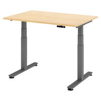 SCHREIBTISCH elektrisch XDSM 80/120/72 cm in Ahornfarben/Graphitfarben - Ahornfarben/Graphitfarben, Holzwerkstoff (80/120/72cm) - bümö