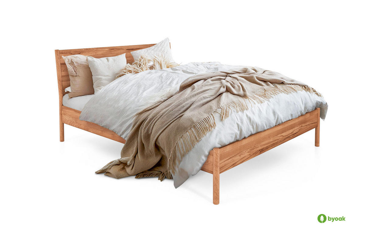 BETTGESTELL INA 180x220 Kernbuche - Creme, Holz (180/220cm) - byoak
