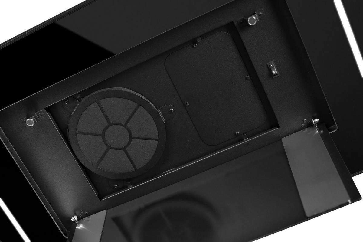 DUNSTABZUGSHAUBE - Schwarz, Glas/Metall (89.5/17/53cm) - Gurari