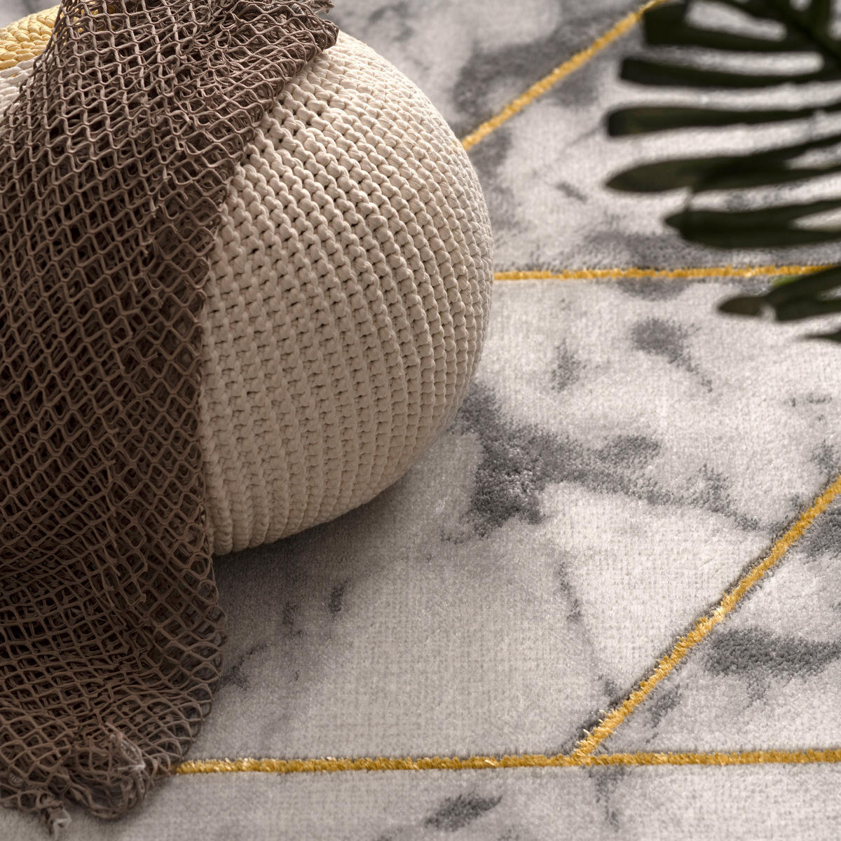 KURZFLORTEPPICH 120/170 cm Kraft 524 - Goldfarben, Textil (120/170cm) - Paco Home