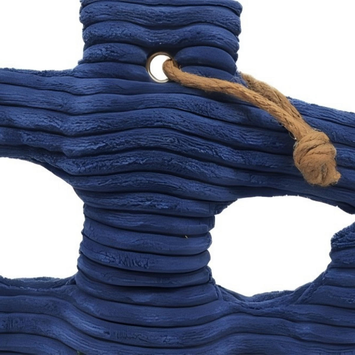 DÖRRSTOPP Mörkblå ankare - Mörkblå, Textil/Naturmaterial (42/28cm) - Relaxdays
