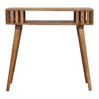 KONSOLENTISCH mit Eichenoptik-Finish, 1 offene Ablage, hellbraun. - Hellbraun/Braun, Holz (35/85/80cm) - Artisan Furniture