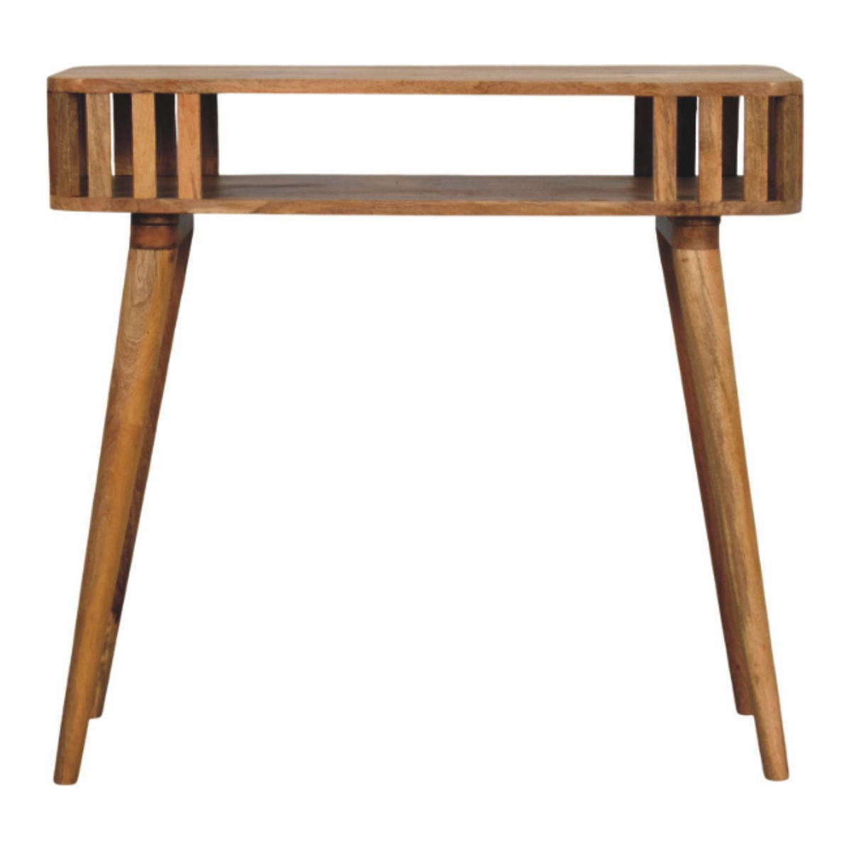 KONSOLENTISCH mit Eichenoptik-Finish, 1 offene Ablage, hellbraun. - Hellbraun/Braun, Holz (35/85/80cm) - Artisan Furniture