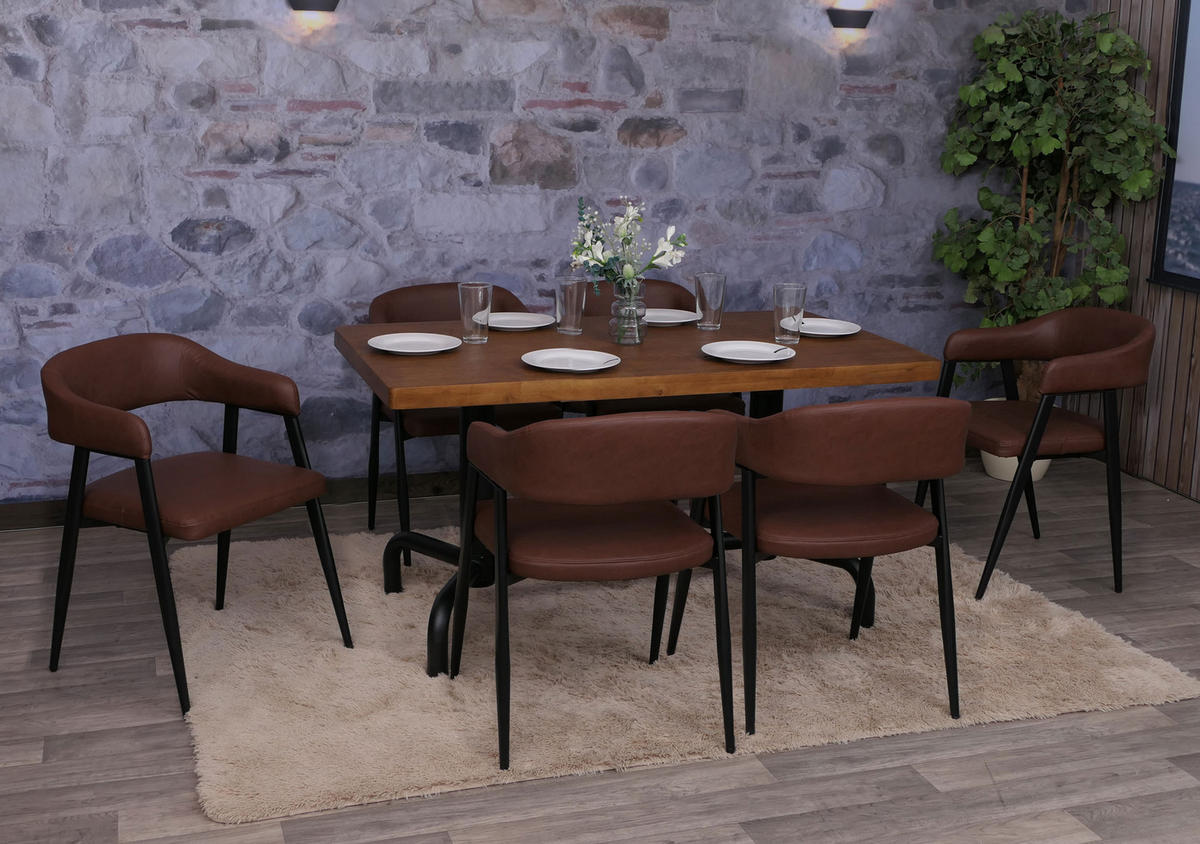 JEDÁLENSKÁ stolička Červenohnedá - červenohnedá/hrdzavá, plast (51/77/52cm) - MCW