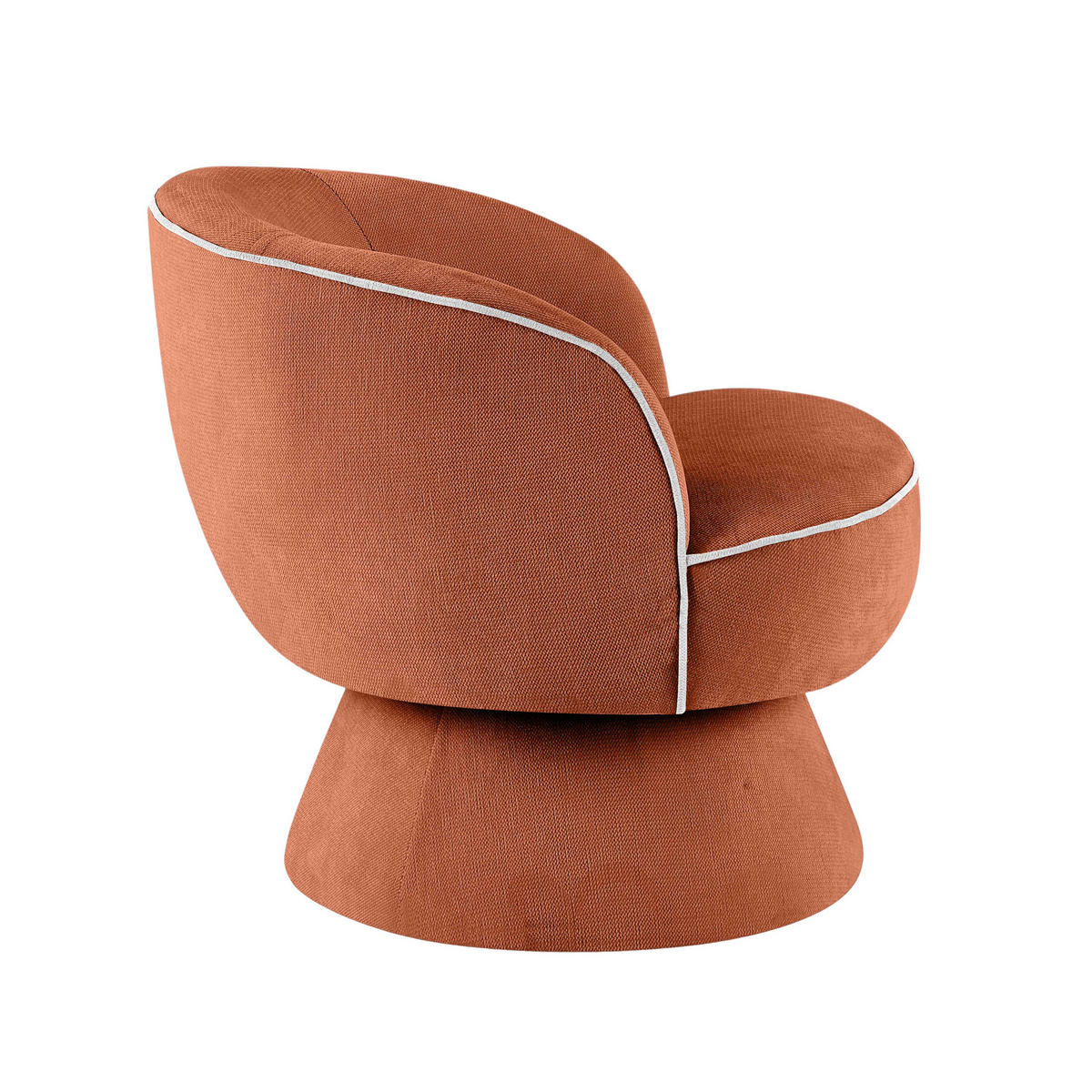 SESSEL, Terrakotta - Orange, Holz/Textil (66/71/80cm) - Oviala