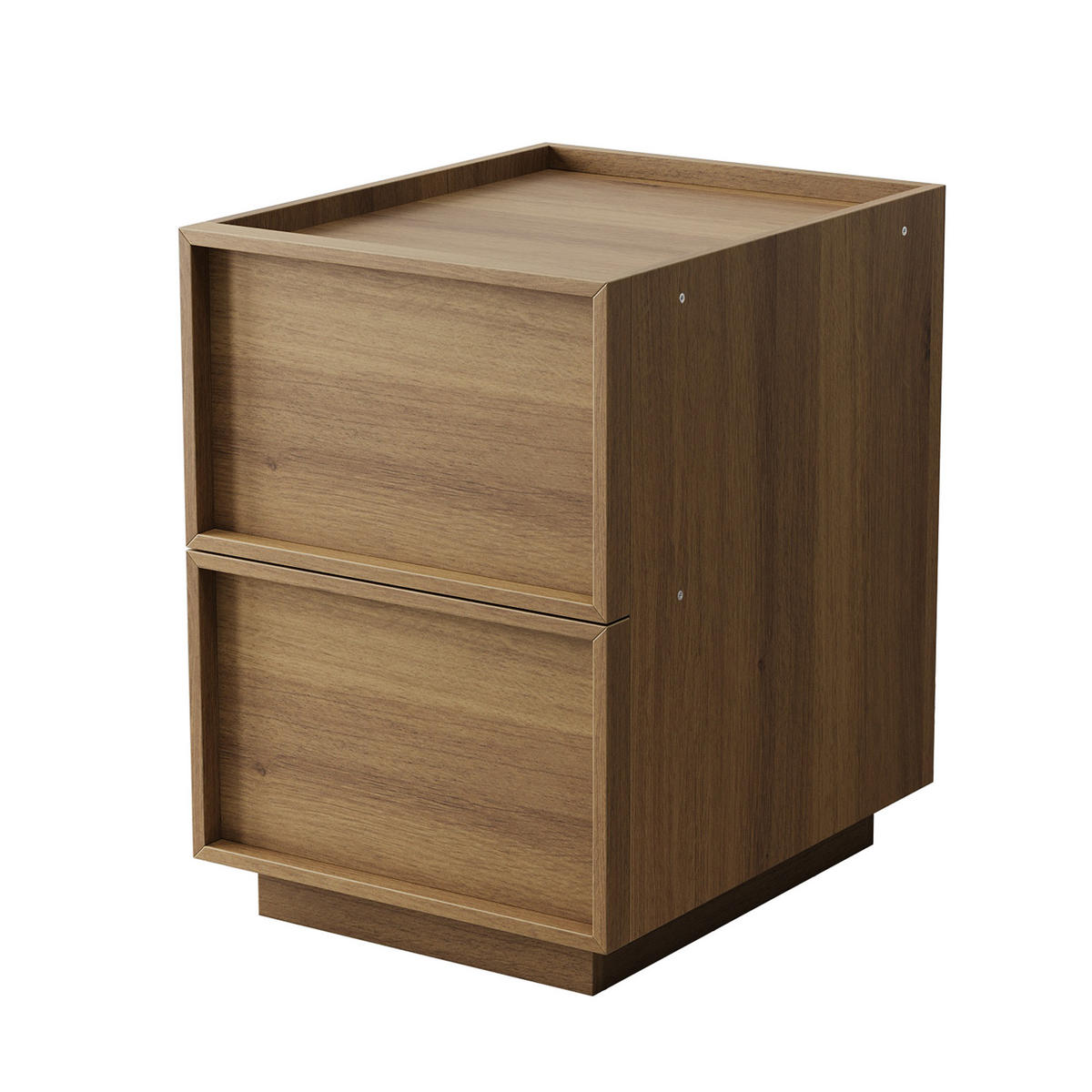 NACHTTISCH 38 cm Eiche – Nachtkommode mit 2 Schubladen & Kippsicherung - Eichefarben, Holzwerkstoff (38/50/48cm) - Urban Meuble