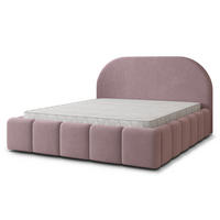 POLSTERBETT FLUSSO 160x200 cm mit Bettkästen - Rosa - Rosa, Holz (160/200cm) - MASSENO