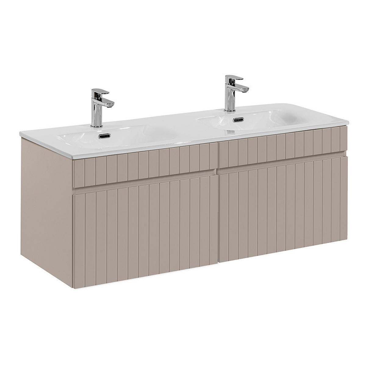 BADMÖBEL-SET 4-TLG. Iraklio-56 - Beige, Holzwerkstoff (230/200/46cm) - Lomado