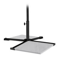 STOJAN na slnečník - čierna, kov/plast (85/85cm) - Relaxdays