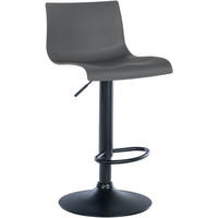 BARHOCKER Kunststoff grau - Schwarz/Grau, Kunststoff/Metall (39/84/36cm) - CLP