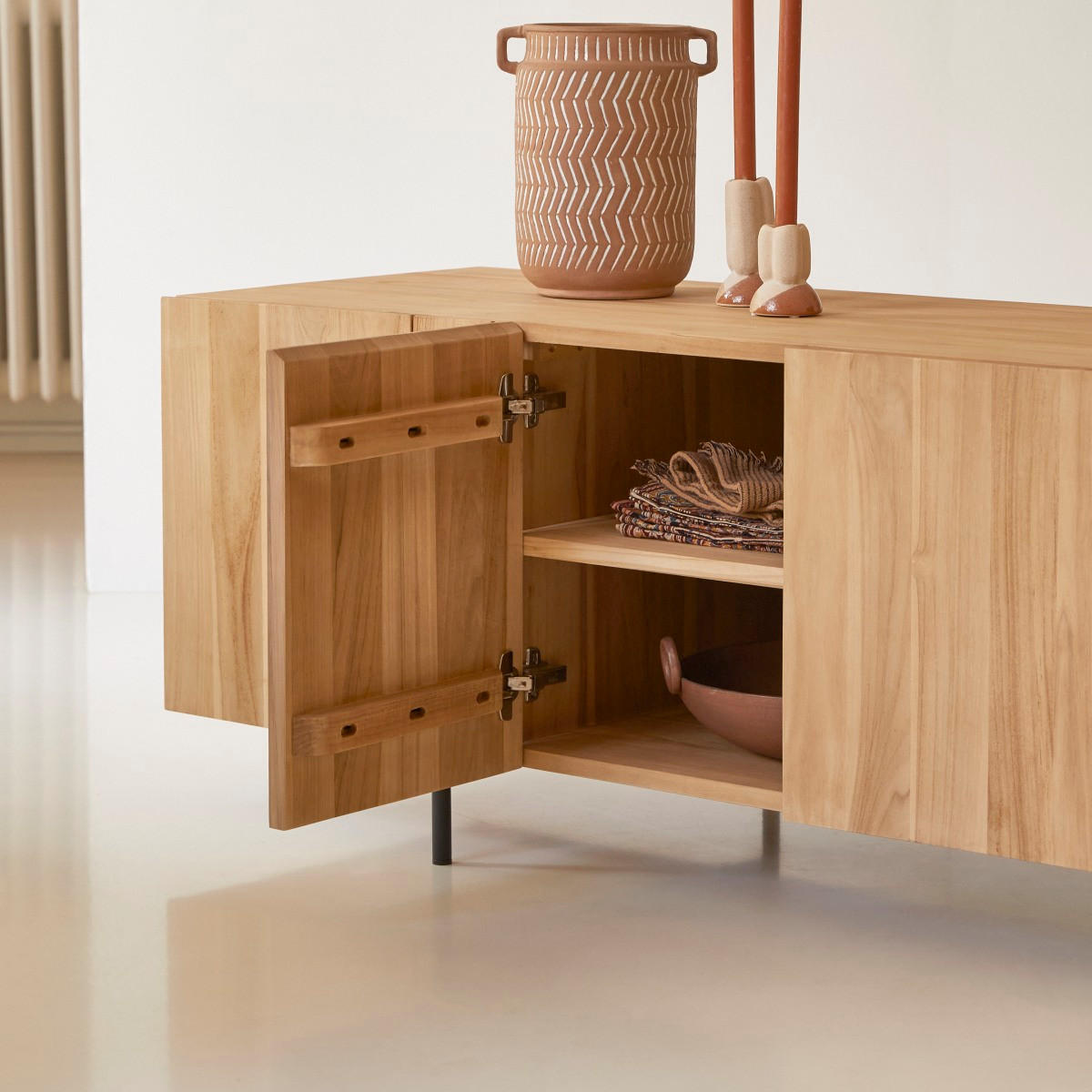 SIDEBOARD Honorine Natur aus Teak - Naturfarben, Holz (165/54/55cm) - Tikamoon
