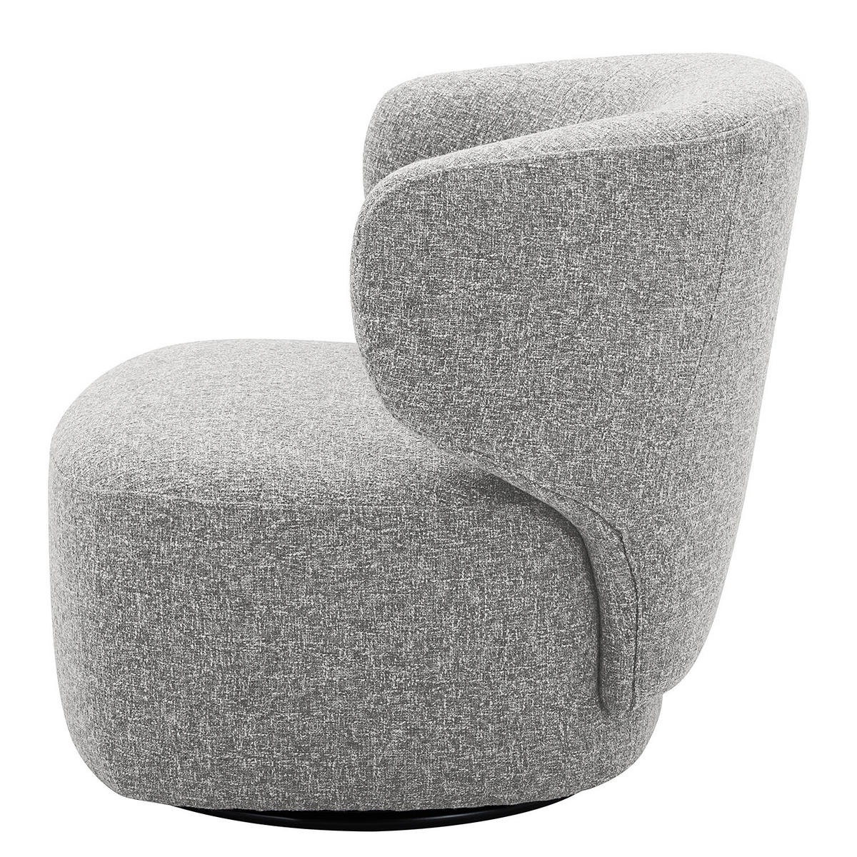 DREHSESSEL - Grau, Textil/Metall (80/81/76cm) - home24