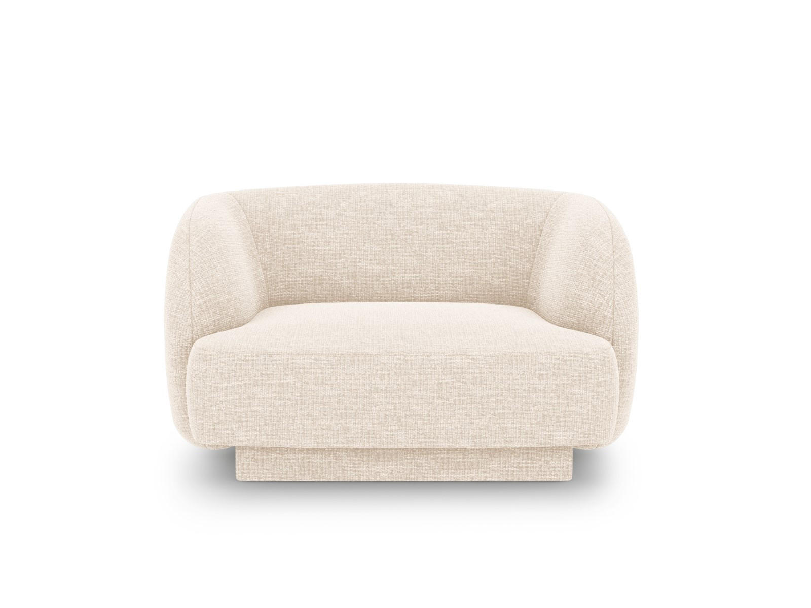 SESSEL Miley aus Chenille-Stoff leichtes beige - Creme, Textil (90/70/103cm) - Micadoni