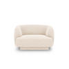 SESSEL Miley aus Chenille-Stoff leichtes beige - Creme, Textil (90/70/103cm) - Micadoni