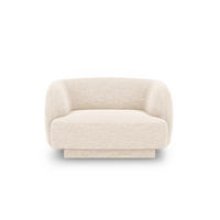 SESSEL Miley aus Chenille-Stoff leichtes beige - Creme, Textil (90/70/103cm) - Micadoni