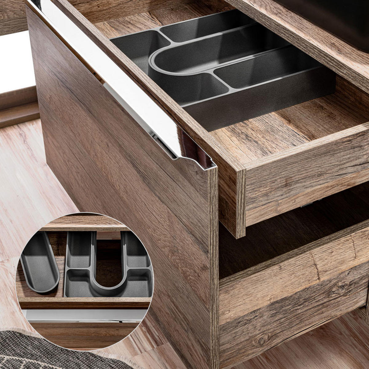 BADMÖBEL-SET 6-TLG. Puebla-56 - Braun, Holzwerkstoff (140/62/46cm) - Lomado