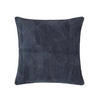 LEDERKISSEN Patchwork dunkelblau 45/45 cm - Dunkelblau, Leder/Textil (45/45cm) - Homescapes
