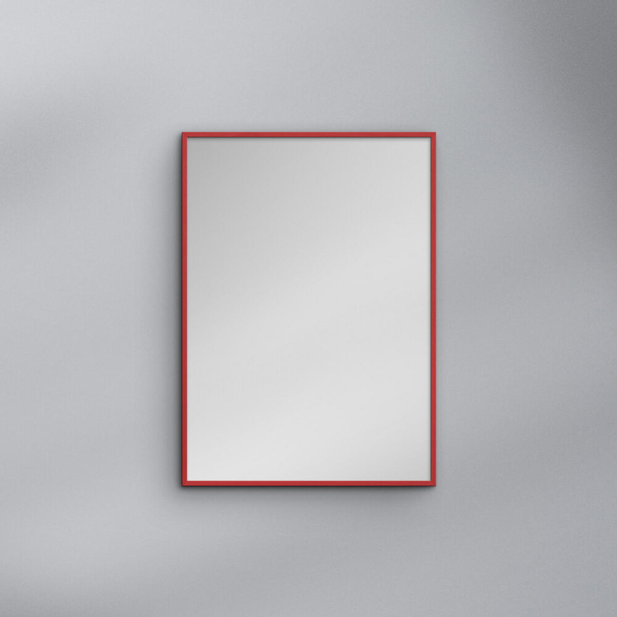 SPIEGEL - Rotes Holz - Rot, Holz/Papier (70/100/2cm) - Poster&Frame