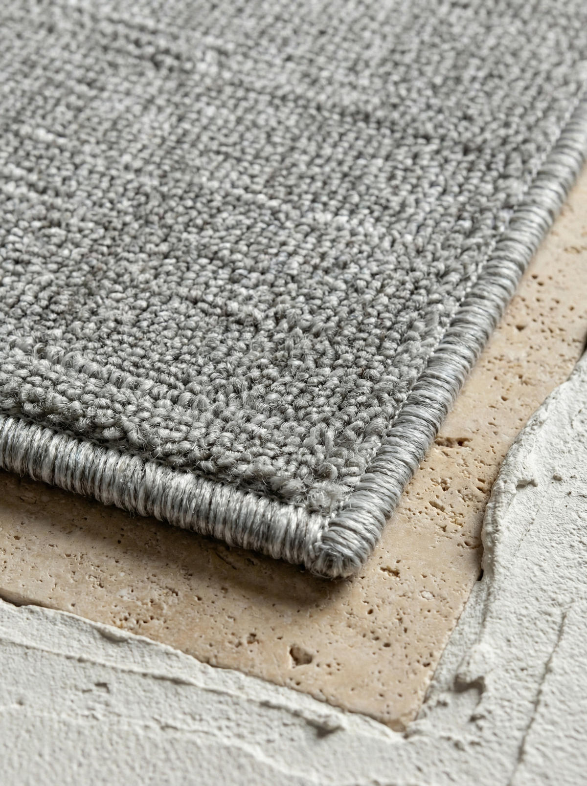 KURZFLORTEPPICH AMMER, einfarbig, Hellgrau, 160 x 230 cm - Grau, Textil (230/160cm) - KADIMA DESIGN