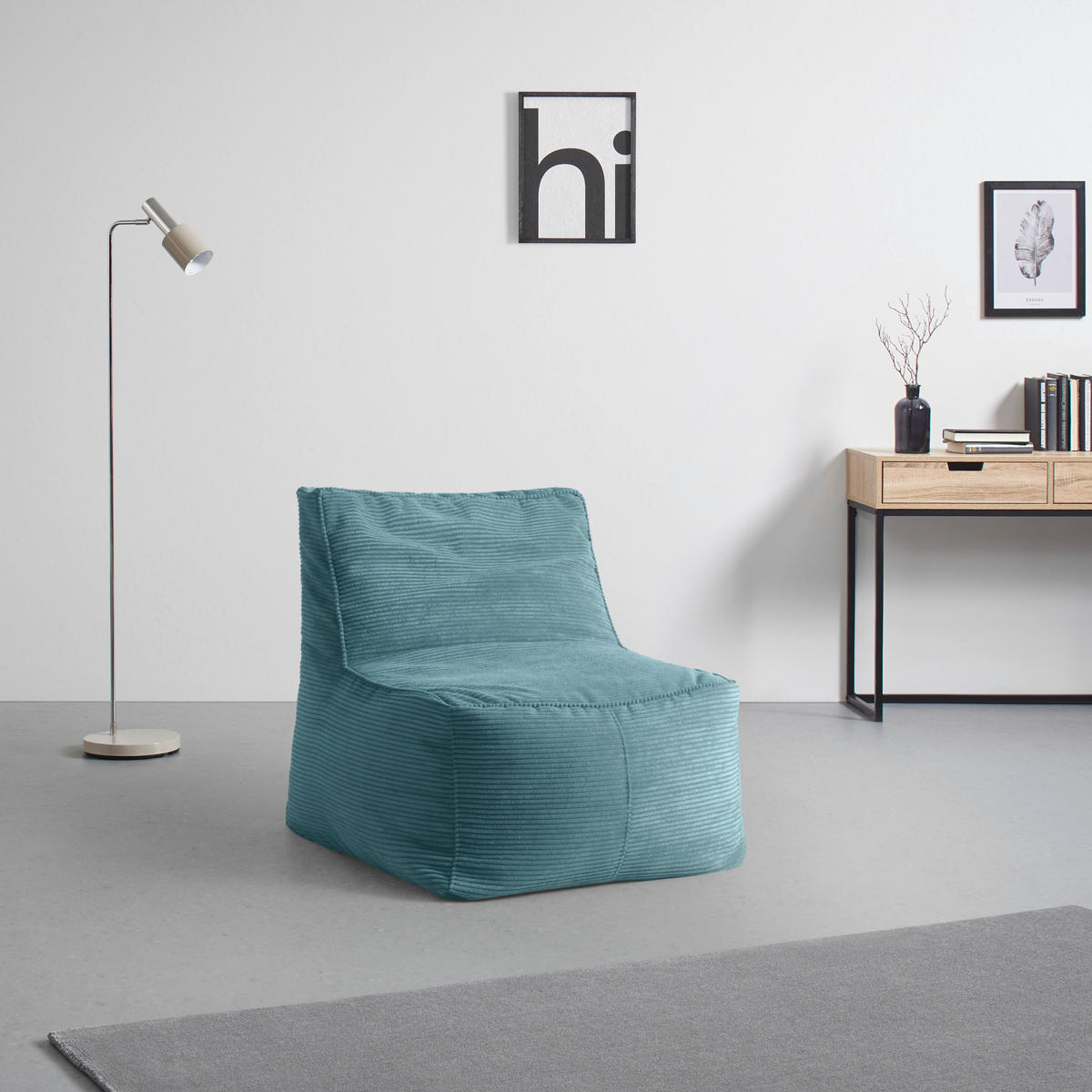 SITZSACK Caroline Petrol - Petrol, Textil (75/84/88cm) - Mömax