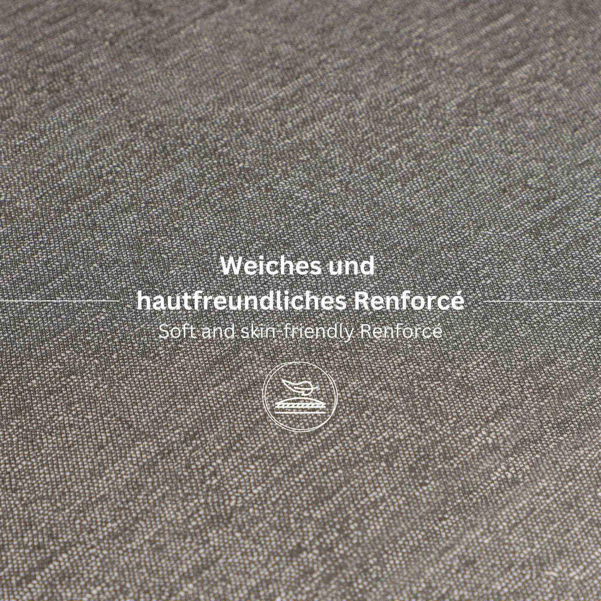 RENFORCE BETTWÄSCHE HARP 2er Set - Anthrazit, Textil (135/200cm) - Esprit