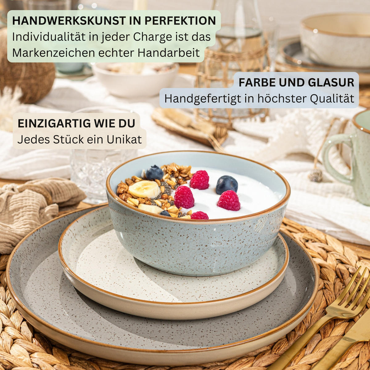 TAFELSERVICE RIO - 12 teilig aus Steingut - Multicolor, Keramik (32/33/38.5cm) - Sänger
