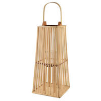 WINDLICHT Lucie 26,5/26,5/H57cm Natur Weidengeflecht - Naturfarben, Naturmaterialen/Holz (26.5/57/26.5cm) - Mondex