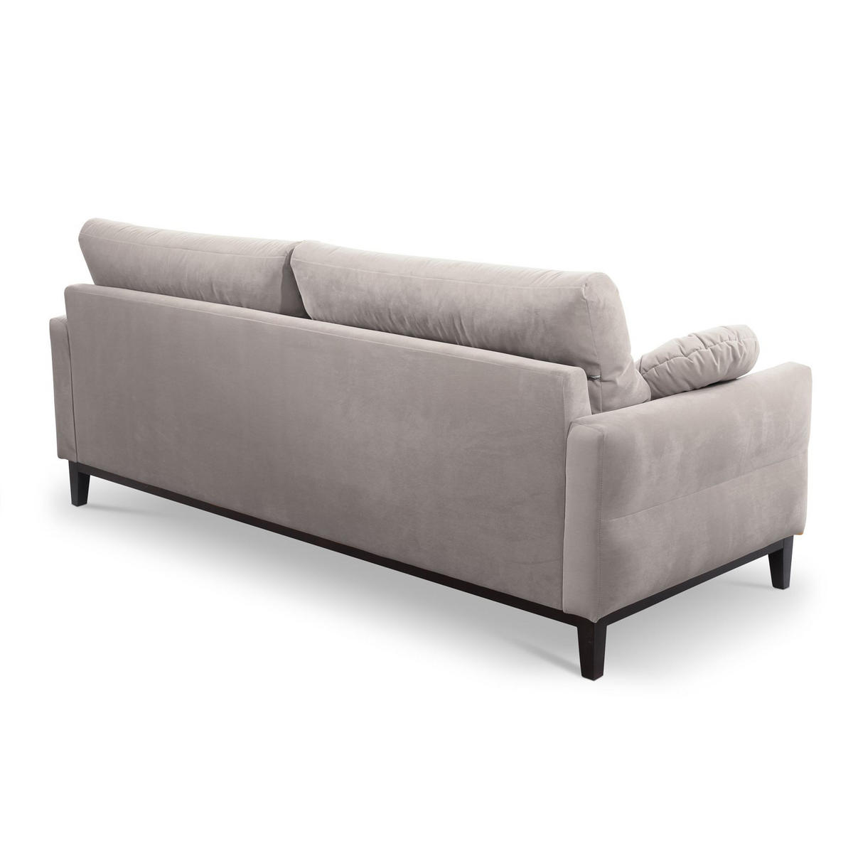 SOFA 2-SITZER Belweder, 220 cm, Beige, Veloursstoff - Wengefarben/Beige, Holz/Textil (218/95/94cm) - Beautysofa