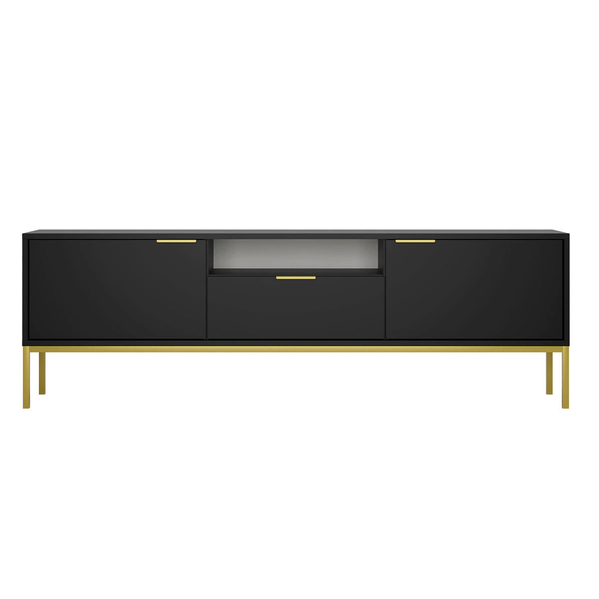 TV-MÖBEL Seattle Schwarz - Goldfarben/Schwarz, Holzwerkstoff (175/56.4/33cm) - Petits-meubles
