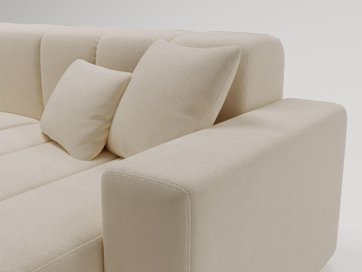 ECKSOFA Nork Beige Rechts - Beige, Holz/Textil (265/180cm) - Graingold