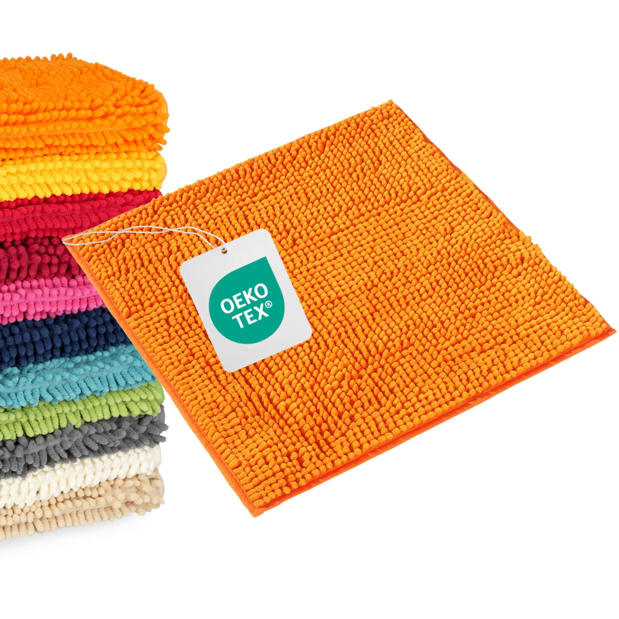 WohnDirect Badematte Orange 45x45 cm