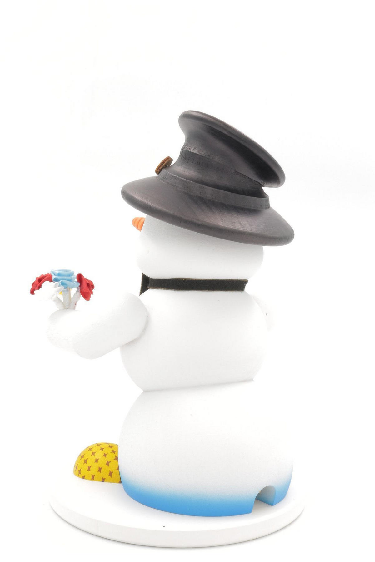 RAUCHFIGUR Schneemann Weiß GenTeelichtereman 19 cm - Multicolor, Holz (15/19/0.1cm)