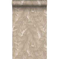 TAPETE Palmblätter 50 x 900 cm - Beige, Papier (50/900cm) - Origin Wallcoverings