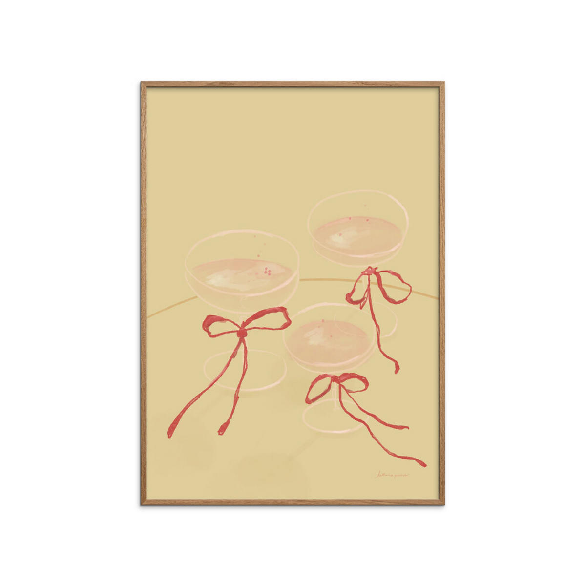 POSTER mit Rahmen Katharina Puritscher - Cheers to Us - Eichefarben/Naturfarben, Holz/Papier (50/70cm) - Poster&Frame